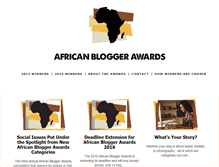 Tablet Screenshot of africanbloggerawards.com